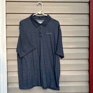 Columbia mens blue heathered polo shirt $5/25